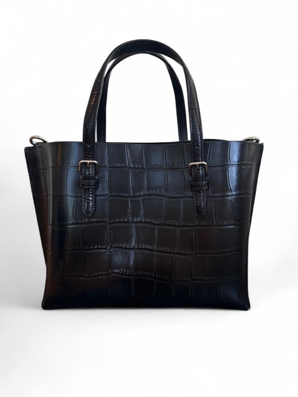 COACH Black Croc Mollie Tote Bag 25 | Style CW017 - Picture 4 of 12